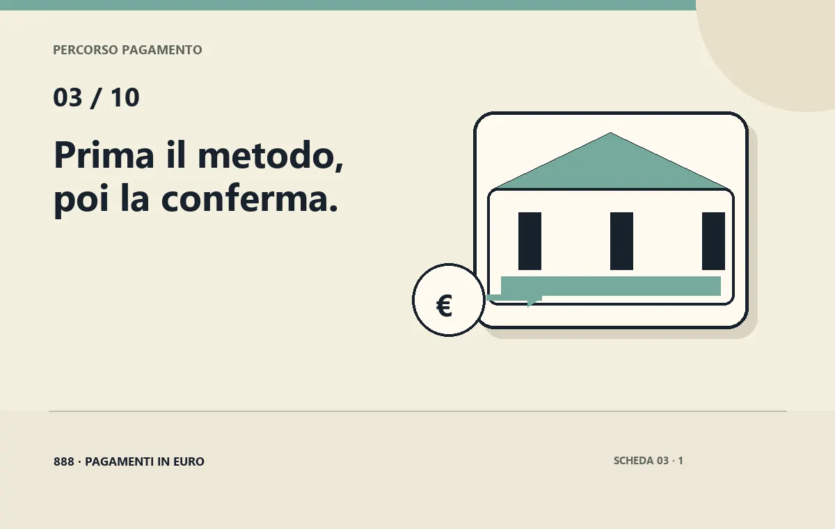 Bonifico rapido dal conto bancario verso 888