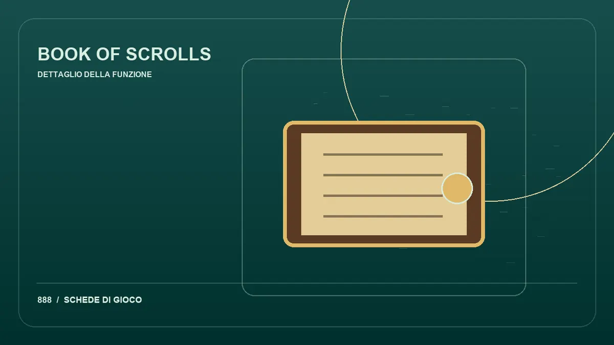 Scatter e rulli della slot Book of Scrolls